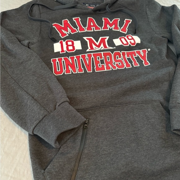 #266 MIAMI UNIVERSITY OF OXFORD OHIO GRAY RUSSELL ATHLETICS HOODIE LIKE NEW!!! - Picture 8 of 15